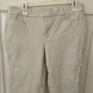 Banana Republic White Striped Pants - Size 10